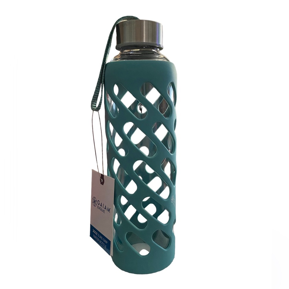 20 oz glass grip water bottle